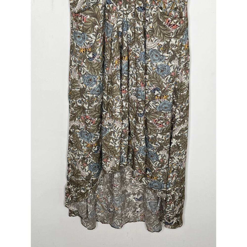 Zadig & Voltaire Printed High-Low Dress in Sage and Cream - Picture 6 of 14